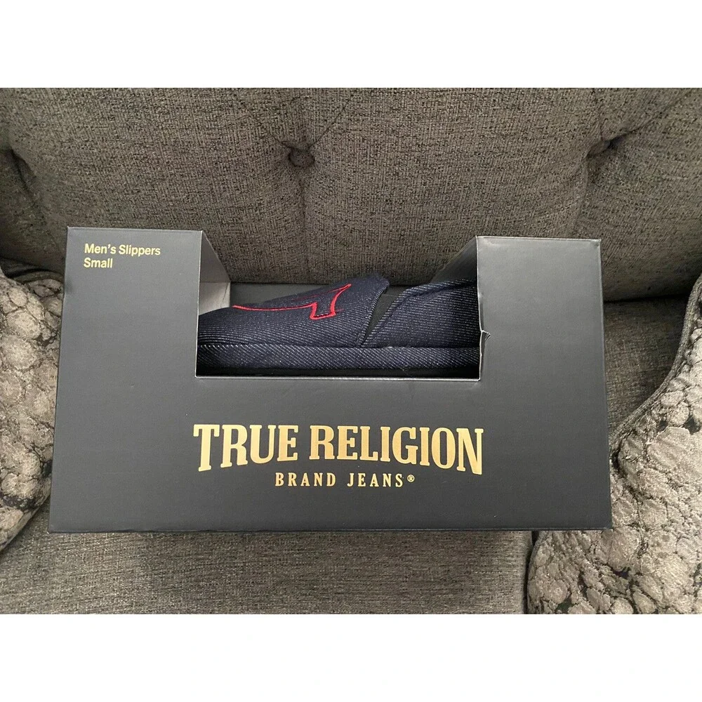 True Religion Slide Men’s Shoe Size 7-8 Slip On Slippers Brand New Blue